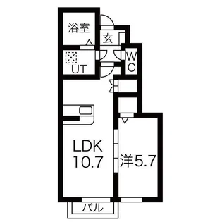 ブルームーン【1階】の間取り
