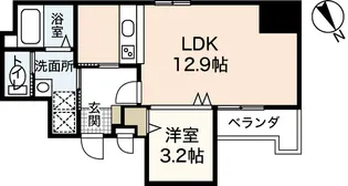 京橋町レジデンス広島駅前通り【7階】の間取り