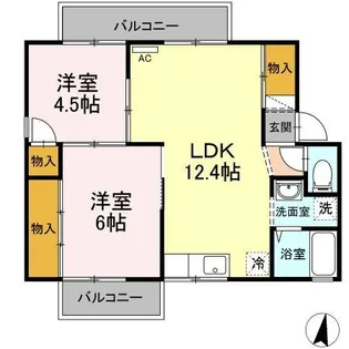 プリメーラ鶴江I【2階】の間取り