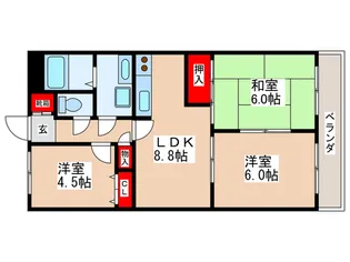 カサグランデC【2階】の間取り