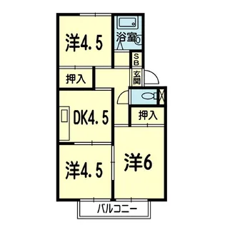 クレヴィア八反田【1階】の間取り