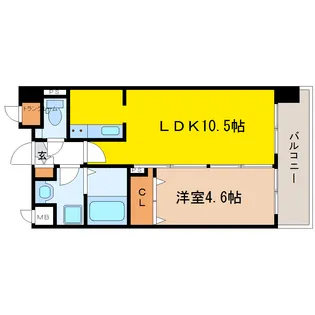 フェリーチェ薬師堂【6階】の間取り