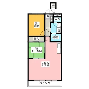 コーポ鷹【5階】の間取り
