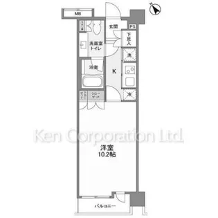 クインテット恵比寿【4階】の間取り