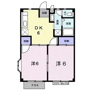 エグゼ国府【1階】の間取り