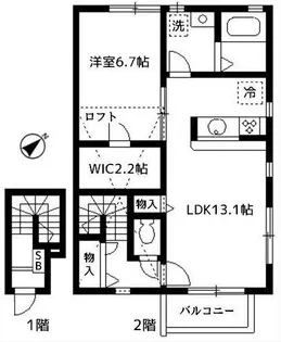 un charme nishihara【2階】の間取り