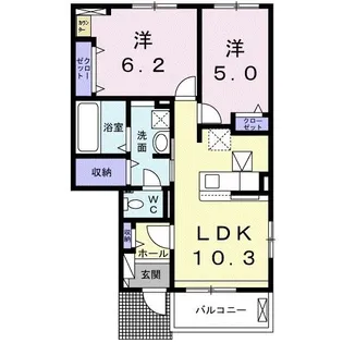 Tekufah四万十【1階】の間取り