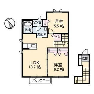 サンメゾン A【2階】の間取り