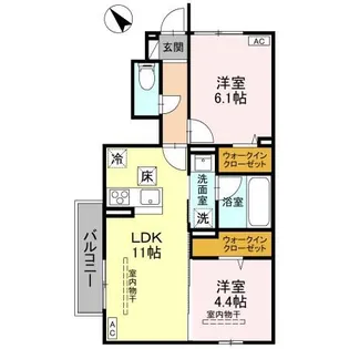 グランフルール【1階】の間取り