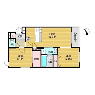 U RESIDENCE東比恵【1階】の間取り