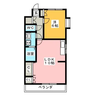 パークサイドハウス【2階】の間取り