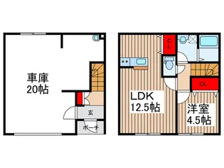 ウインドレスブルーの間取り