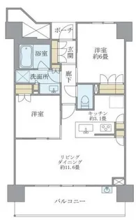 Brillia仙川【7階】の間取り