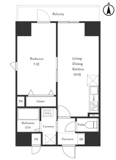 ルクラージュ亀戸【10階】の間取り