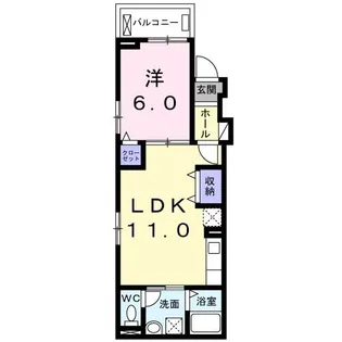ラフレシール市元【2階】の間取り