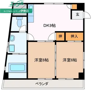 ターミナルマンションA【9階】の間取り