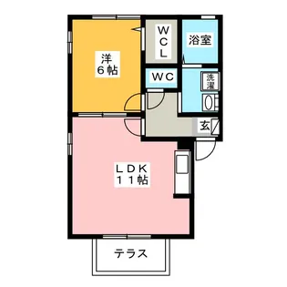 クレール藤江B棟【1階】の間取り