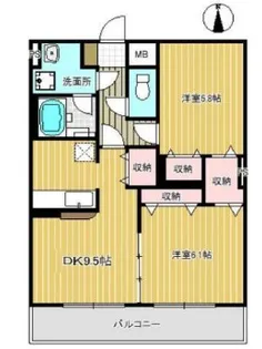 パミール大成【2階】の間取り