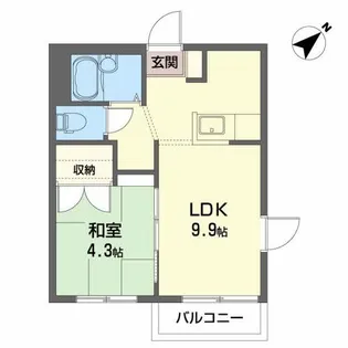 ピュアハウスC館【2階】の間取り