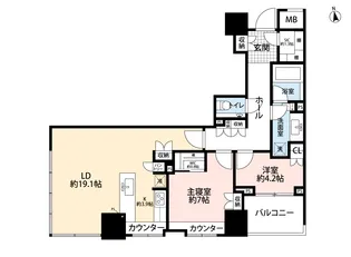 パークコート ザ・三番町ハウス【12階】の間取り