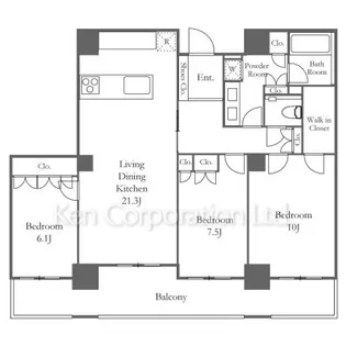 深沢ハウス【18階】の間取り