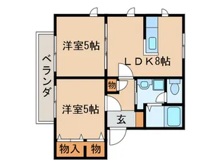 ウエストサイドタウンC棟【1階】の間取り