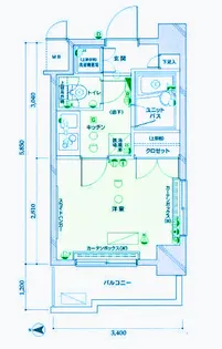 ルーブル五反田弐番館【4階】の間取り