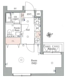 エストゥルースプラス八広【6階】の間取り