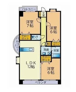 エクセレンテシャルム【5階】の間取り