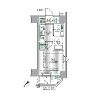 BPRレジデンス青砥【9階】の間取り
