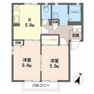 サンワールドマツオ B【1階】の間取り