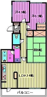 フォレストコート【4階】の間取り