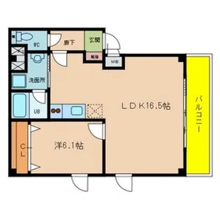 シビック本町【4階】の間取り