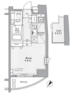 ブランシック白金台【9階】の間取り