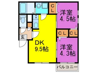 デプレNOB 博多駅南【2階】の間取り