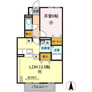 Grace Court B【1階】の間取り