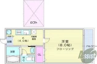 ホワイトキャッスル栗生7番館【2階】の間取り