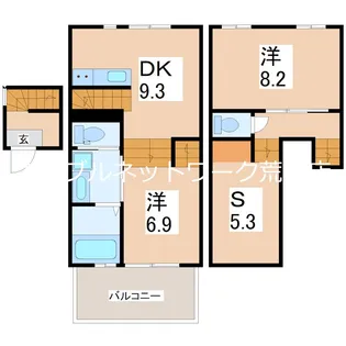 ハニーズハウス【3階】の間取り