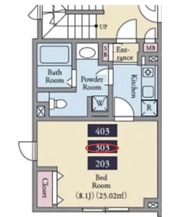 FABRIC菊川【3階】の間取り