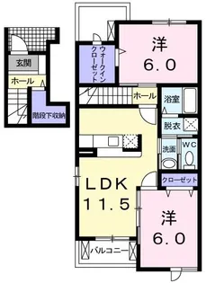 フルジーナC【2階】の間取り