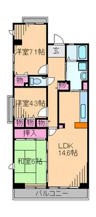 KDXレジデンス日吉【7階】の間取り