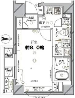 ディアレイシャス押上SKY TOWN【6階】の間取り