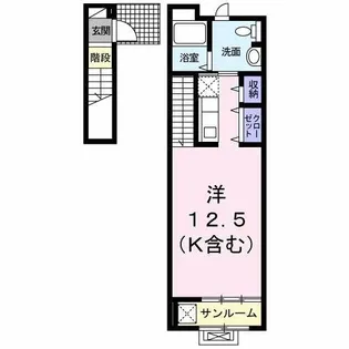 カーサ ヴェルデ【2階】の間取り