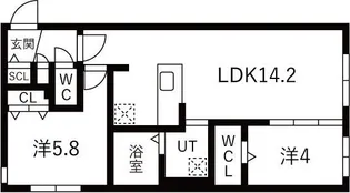 Land Toyohira【2階】の間取り