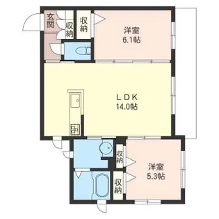 プレミアス・スクエア【1階】の間取り