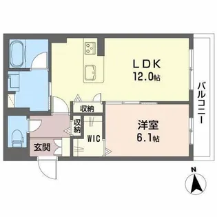 シャーメゾン四時福【2階】の間取り