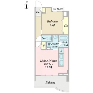 グランジュテ【5階】の間取り