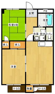 実コーポ【1階】の間取り