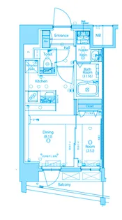 MAXIV桜木町WEST【8階】の間取り