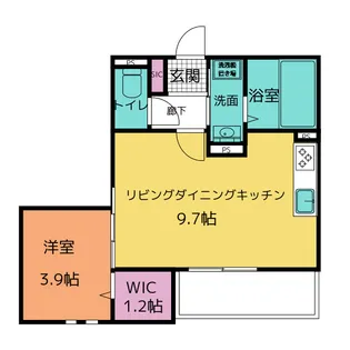 フェリース西春【1階】の間取り